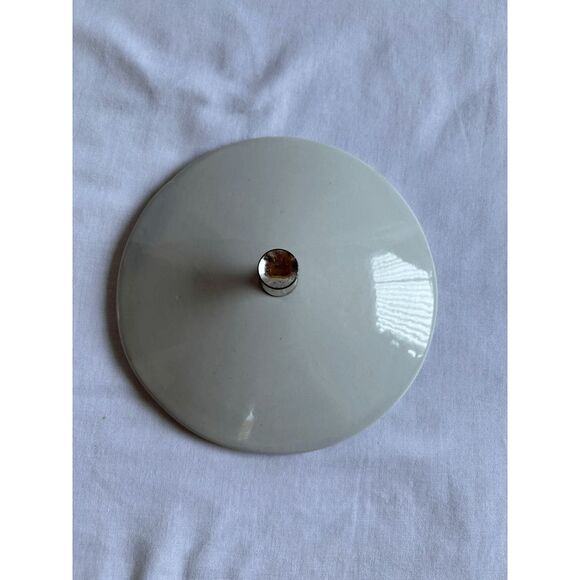 Vintage Royal Haeger USA Pottery. Mid Century Candy Dish, Gold Rimmed with Lid - Picture 6 of 10